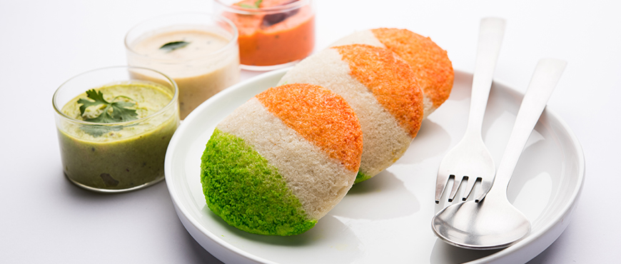 Tricolor Idli