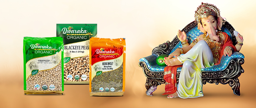 Sundal prepared with Dwaraka Organic’s Pulses on Ganesh Utsav