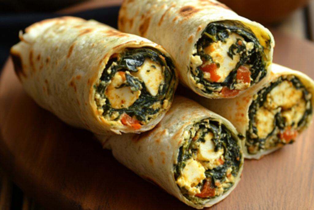 Paneer Spinach Rolls