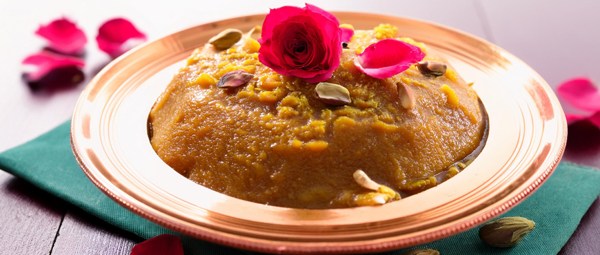 Rose Scented Moong Dal Halwa